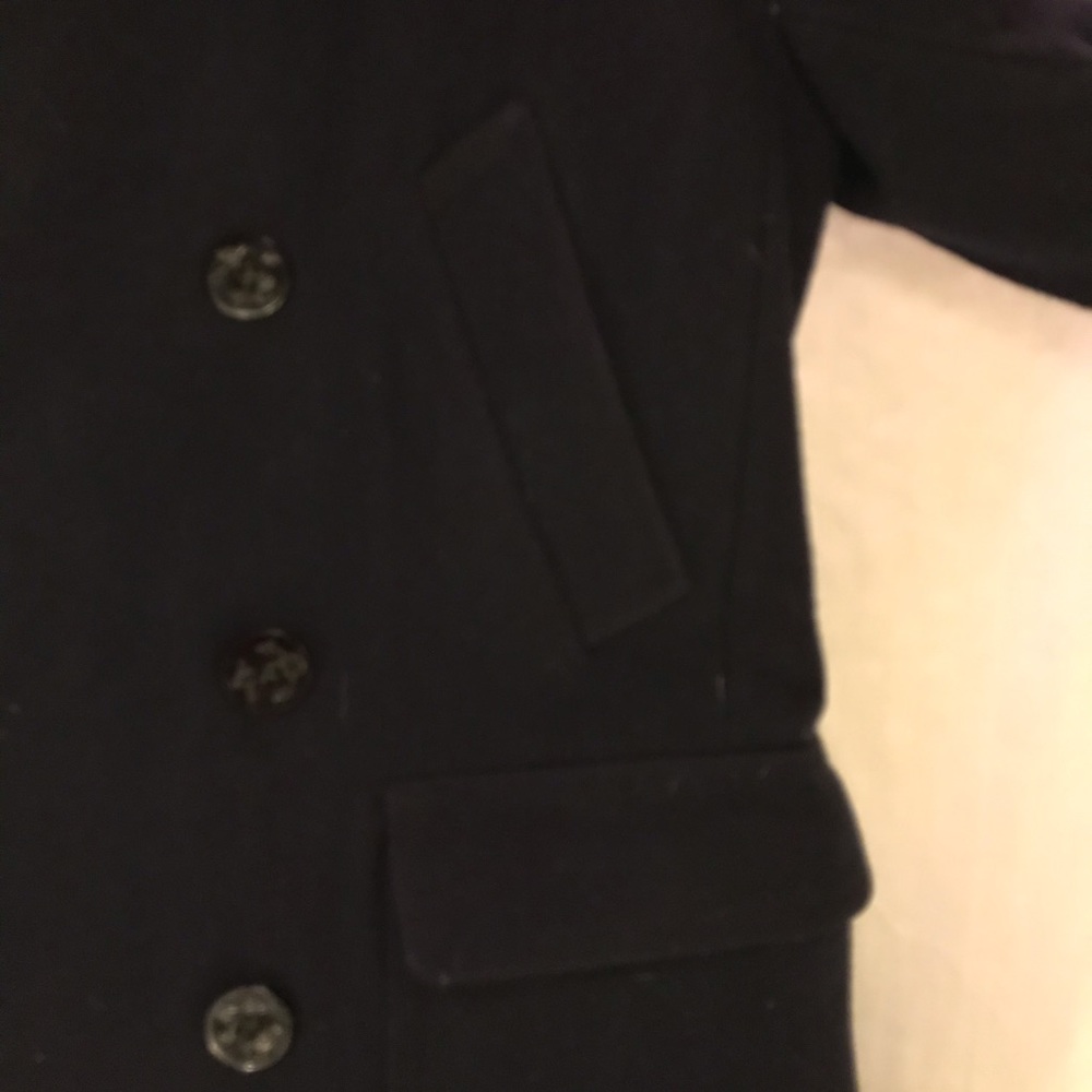 Navy Wool Coat - Picture 3 of 8